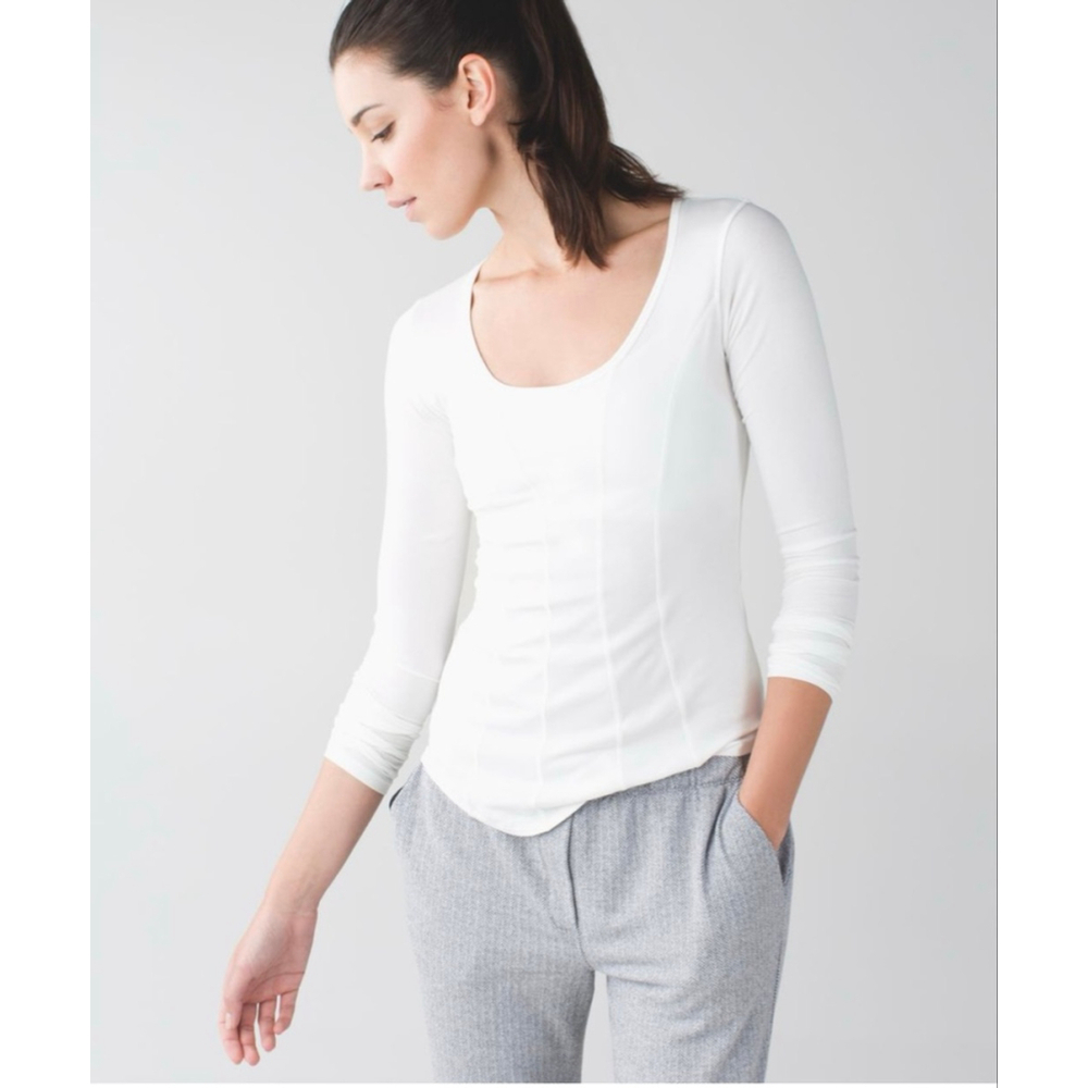Women's Lululemon Between The Lines Long Sleeve Tee White